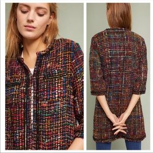 🆕NWT rare Handmade Rainbow Frayed Tweed Jacket